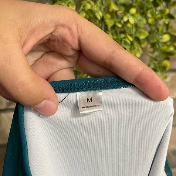 High Waisted Cheeky Teal Bikini Bottoms - Picture 3 of 3